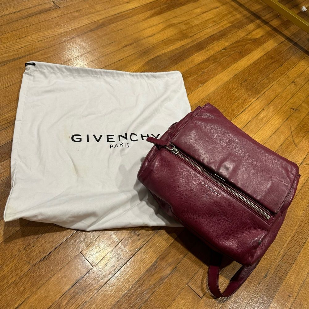 Givenchy Pandora Pure Dark Red Top Handle Front Flap Bag - Picture 12 of 12